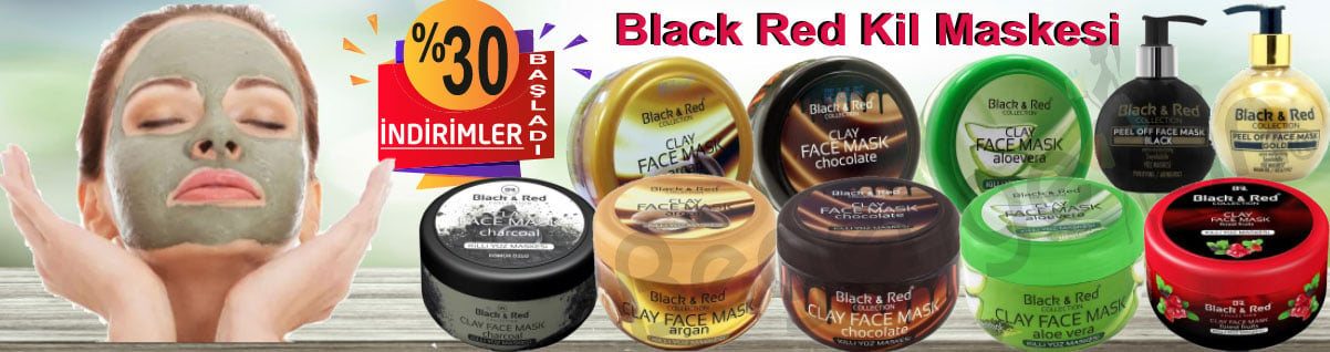 Black Red Kil Maskesi Yeni Ürün 